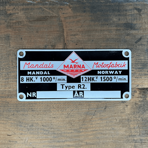 Hovedbilde Originalt R2 motorskilt