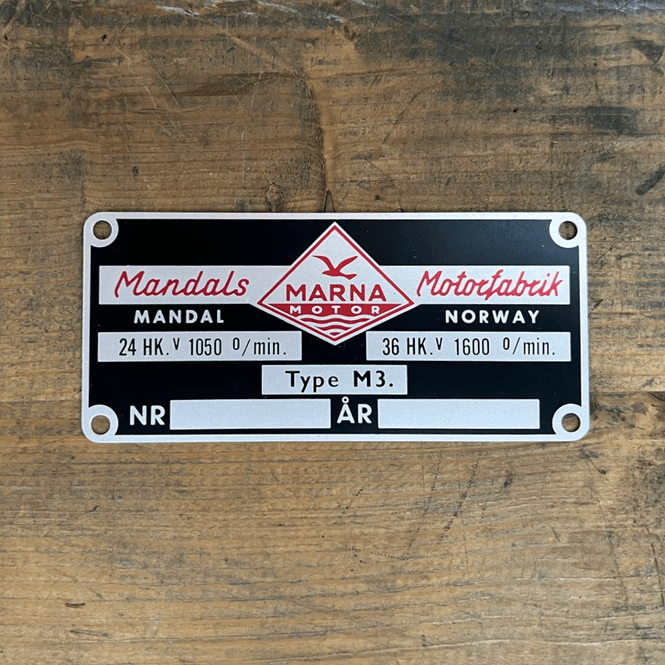 Hovedbilde Originalt M3 motorskilt